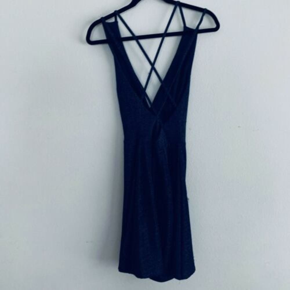 Lulus You Glow Girl Blue Backless Skater Dress - Picture 6 of 6